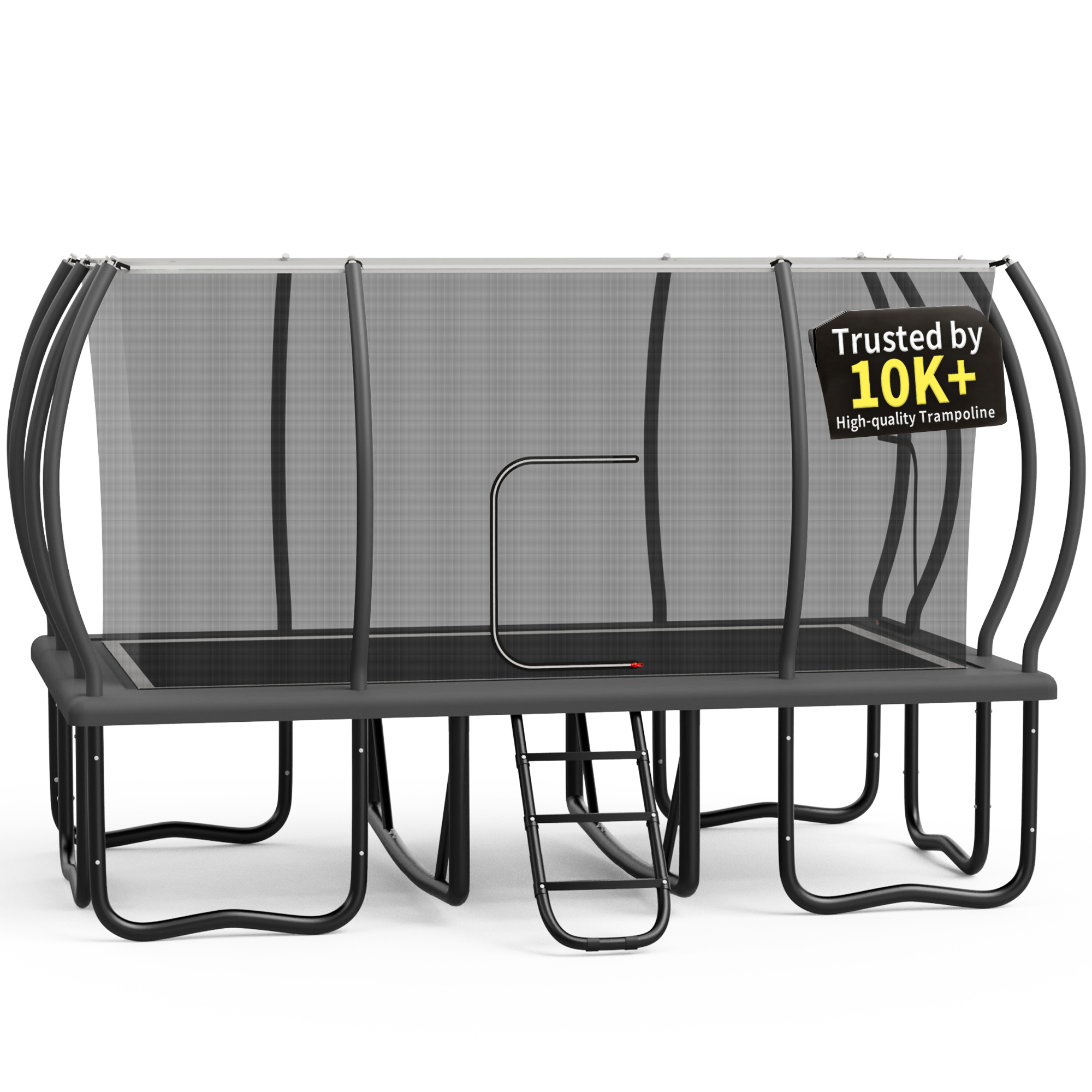 KOFUN Rectangle Trampoline, 10X17FT Rectangle Trampoline with Enclosure Net, 2000LBS Heavy Duty Rectangular Trampolines for Adults Kids, Outdoor Rectangle Trampoline, Backyard Tumbling Gymnastics